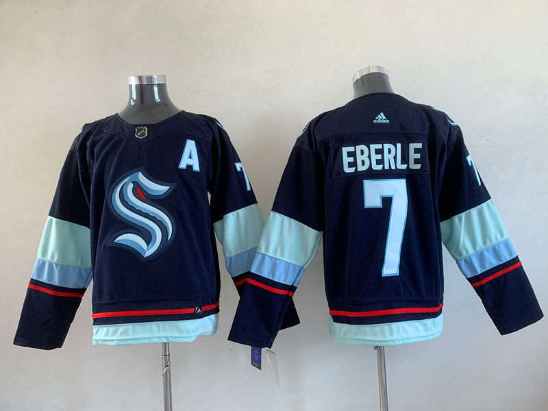 Men's Seattle Kraken Jordan Eberle #7 Navy Home Breakaway Jersey